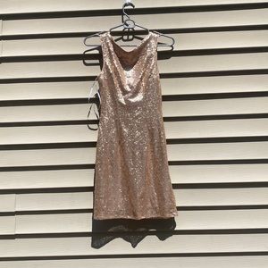 gold sequence dress